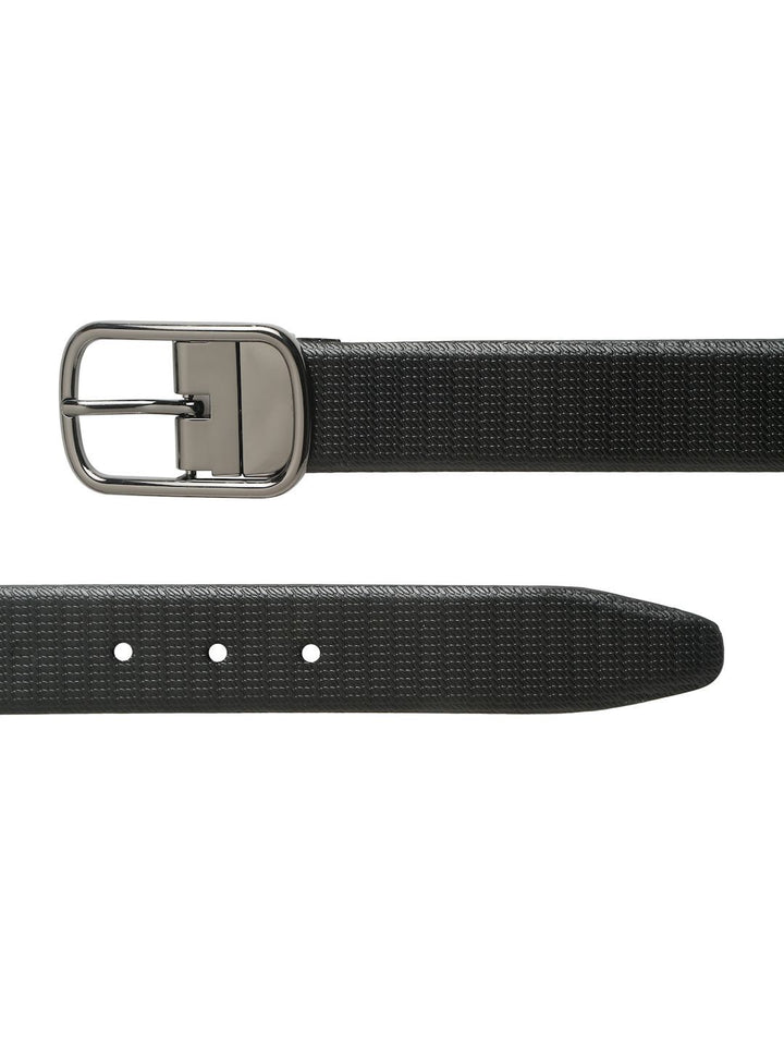 Teakwood Leathers Men Textured Leather Reversible Formal Belt