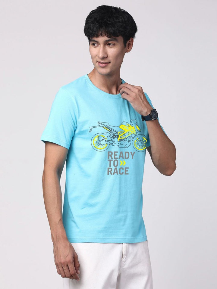 ADRO Men Graphic Printed Round Neck Cotton T-shirt