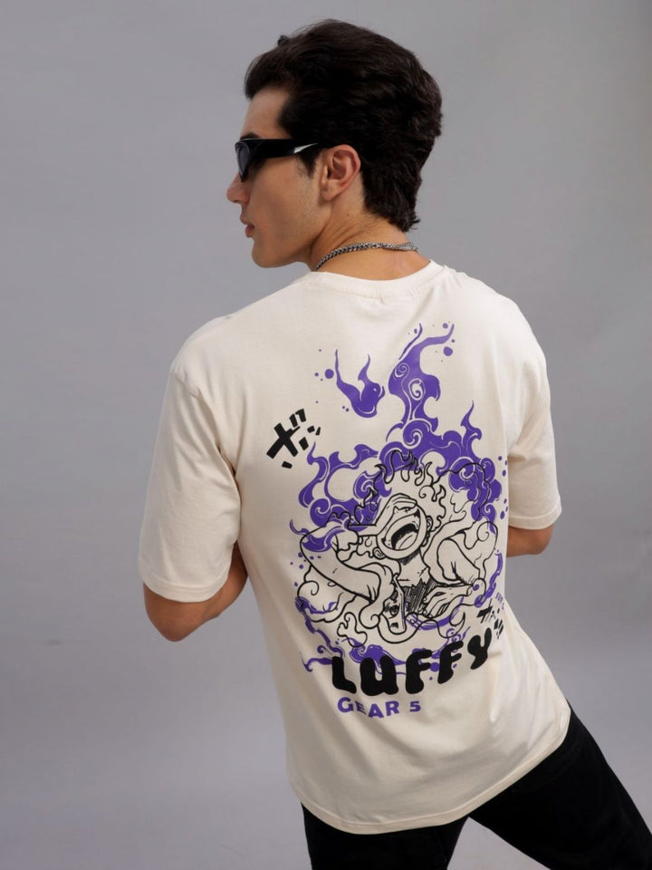 ADRO Anime Printed Round Neck Cotton Oversized T-shirt