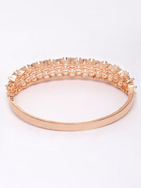Anouk Women Brass Cubic Zirconia Rose Gold-plated Bangle-Style Gelang