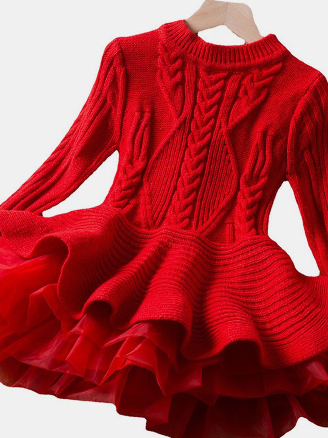 YK Girls Self Design Jumper Dress