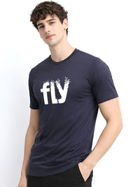 ADRO Men Typography Printed T-shirt