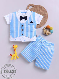 Moms Love Infant Boys Striped Pure Cotton Clothing Set