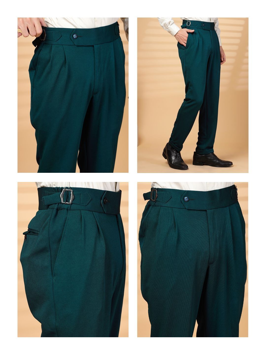Moda Rapido Men High-Rise Easy Wash Pleated Trousers
