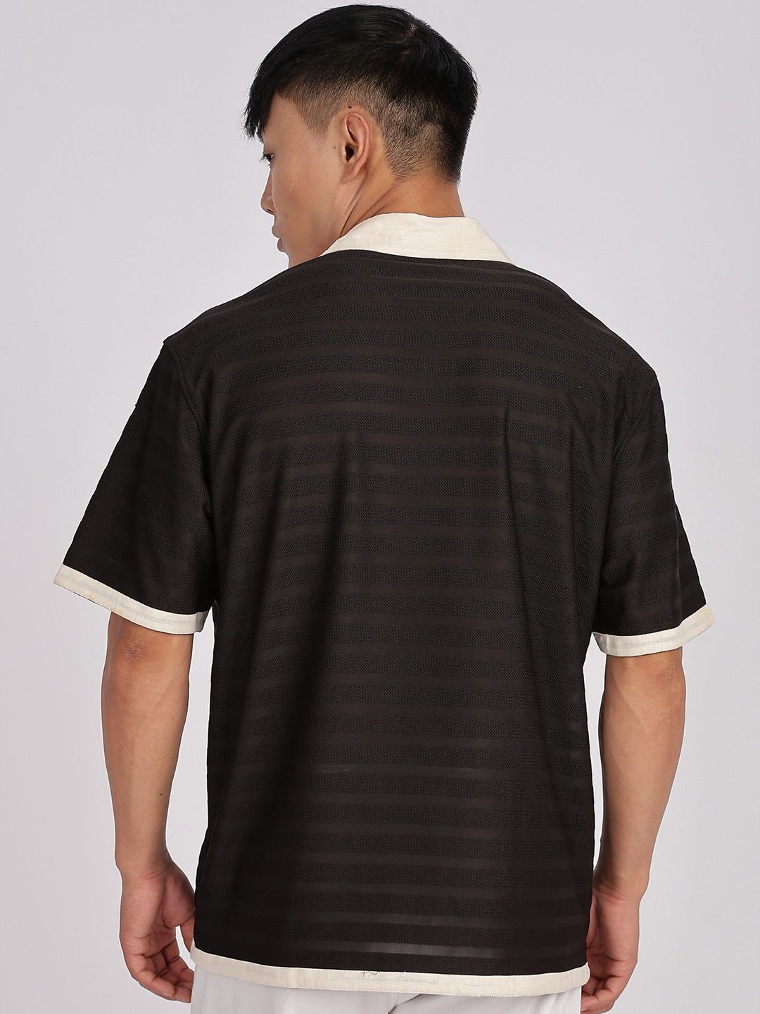 Eszett Cuban Collar Cotton Shirt