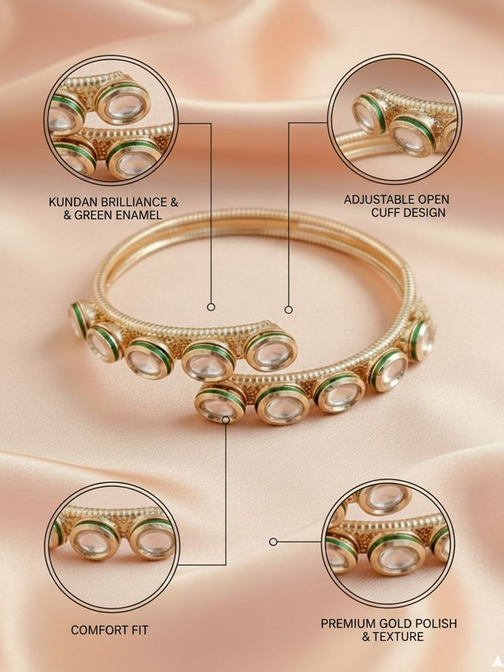 PANASH Wanita Loyang Bersalut Emas Gelang Gaya Bangle