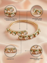 PANASH Wanita Loyang Bersalut Emas Gelang Gaya Bangle