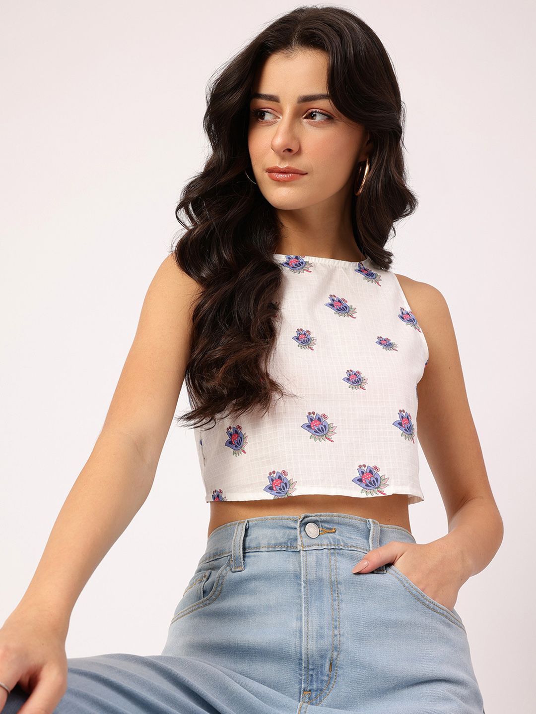 DressBerry Sunkissed Floral Print Crop Top