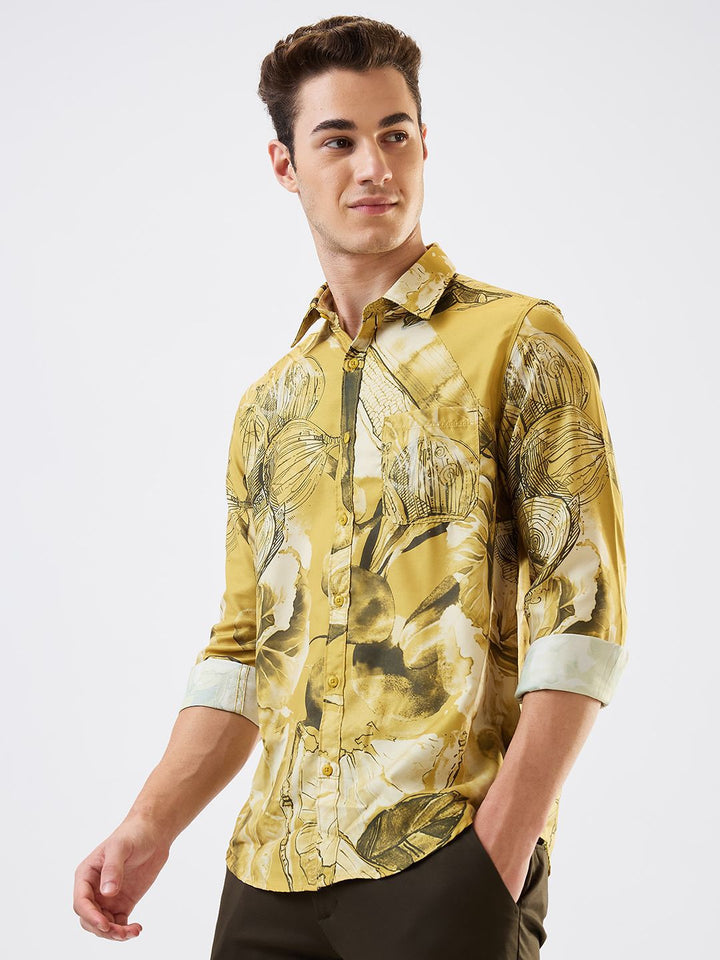 SPYKAR Men Spread Collar Floral Printed Casual Shirt