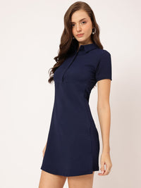 DressBerry Elevated Glam Textured Mini T-shirt Dress