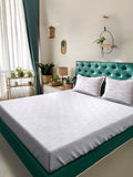 KLOTTHE White Floral 400 TC Cadar dengan 2 Sarung Bantal