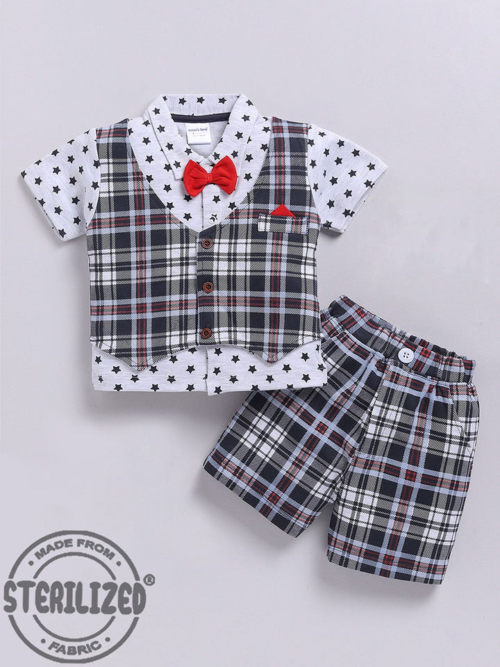 Moms Love Infant Boys Printed Pure Cotton Clothing Set