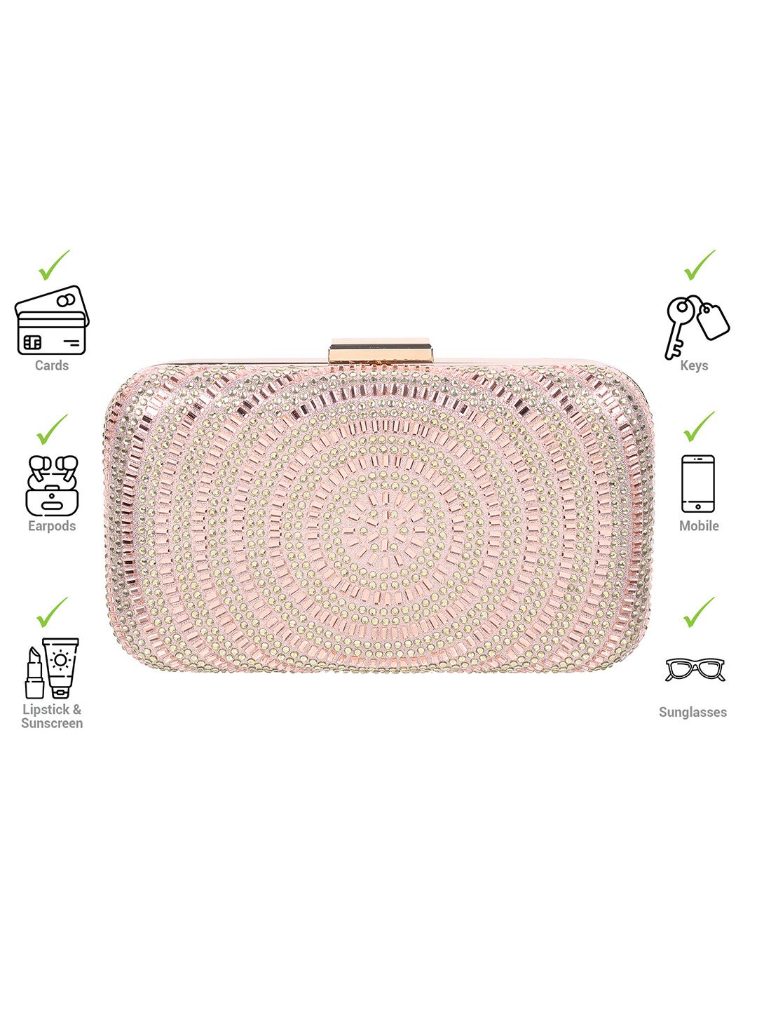 Metro Embellished Box Clutch