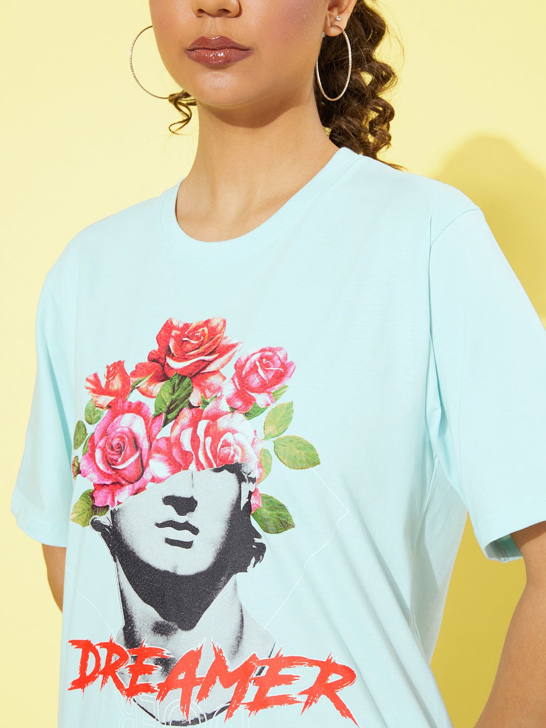 DILLINGER Women Graphic Printed Oversized T-shirt