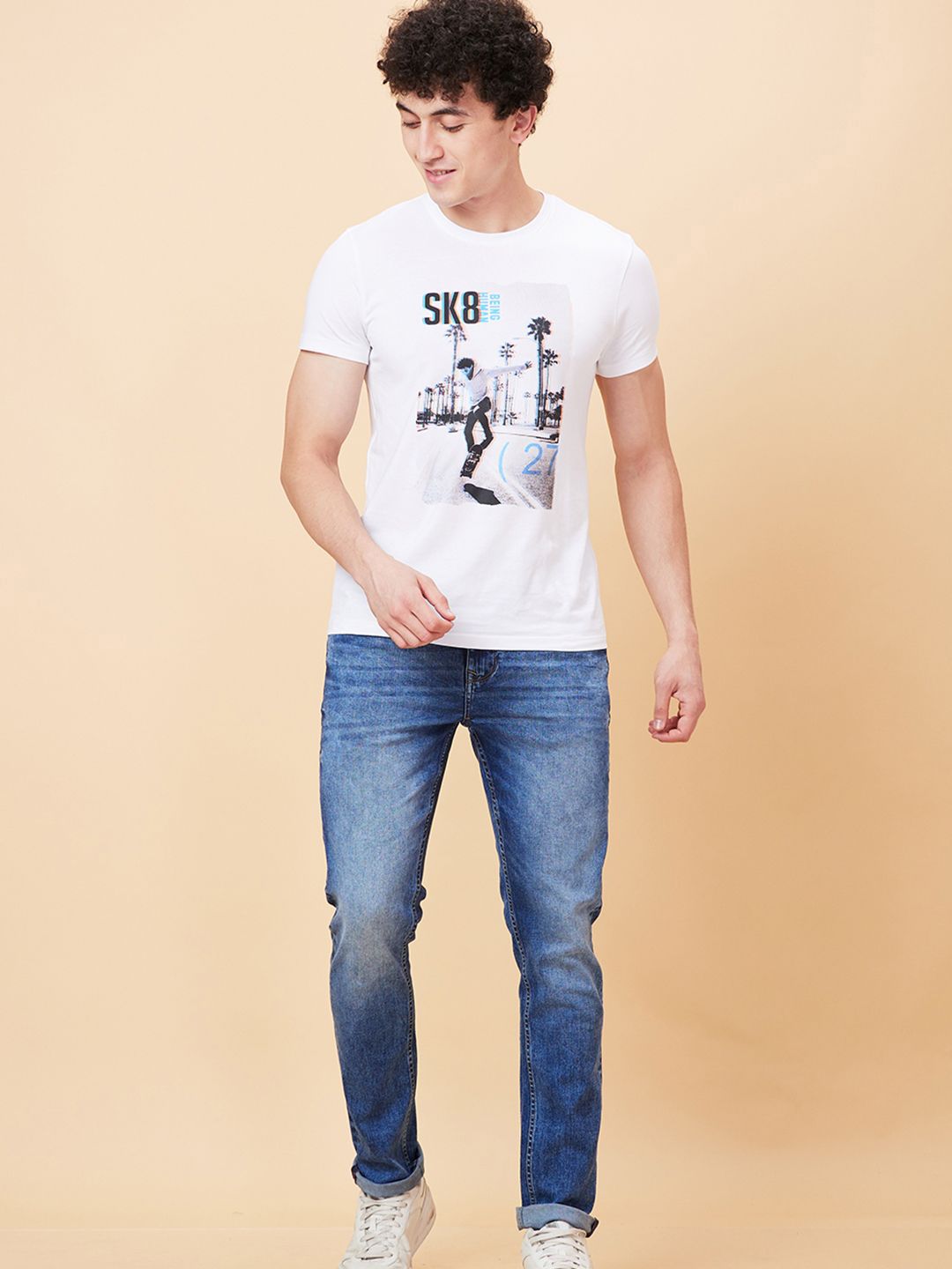 Being Human Men Slim Fit Heavy Fade Jeans
