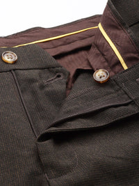 Raymond Men Textured Slim Fit Formal Trousers