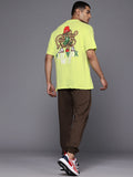 HRX by Hrithik Roshan Printed Drop-Shoulder Sleeves Relaxed Lifestyle T-shirt