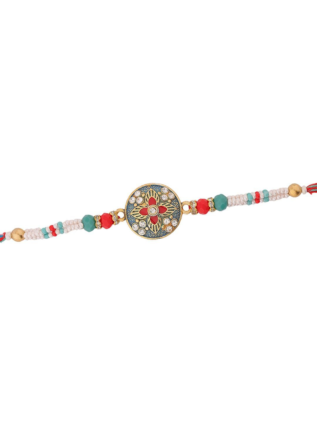 Voylla Vibrant Floral Designer Thread Rakhi