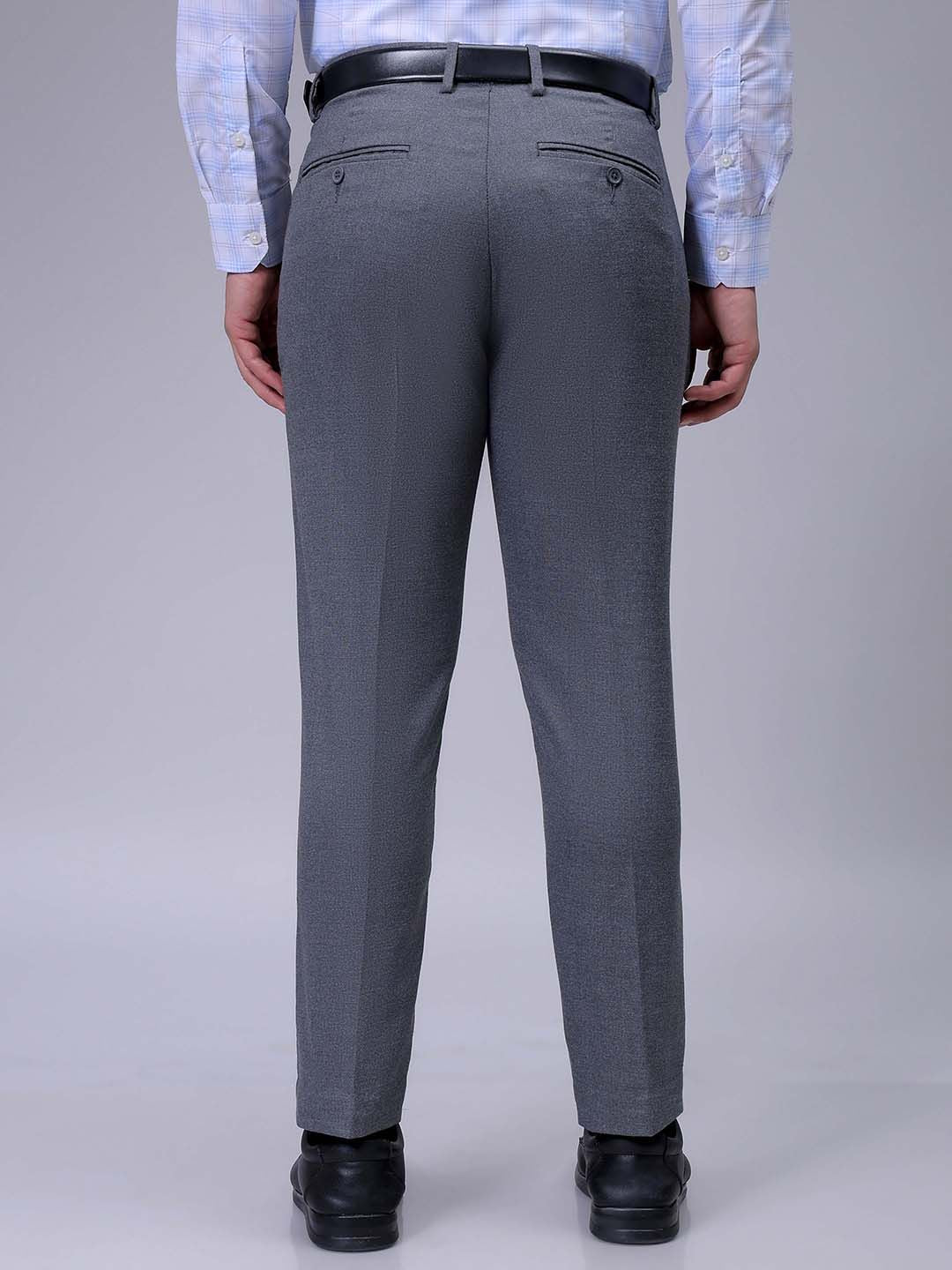 The Indian Garage Co. X Luxe Men Checked Slim Fit Formal Trousers