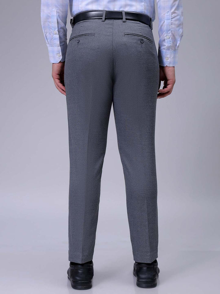 The Indian Garage Co. X Luxe Men Checked Slim Fit Formal Trousers