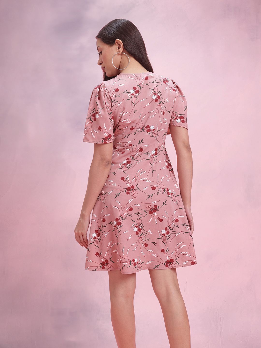 DressBerry Floral Print A-Line Dress