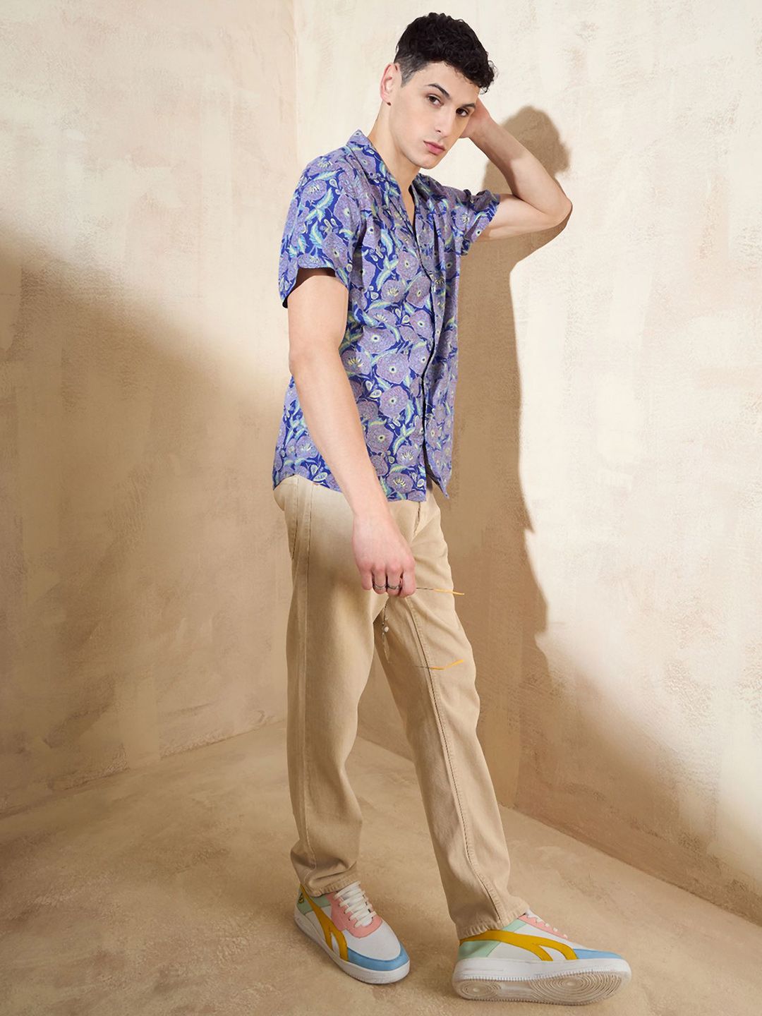 DENNISON Floral Printed Oversized Casual Shirt