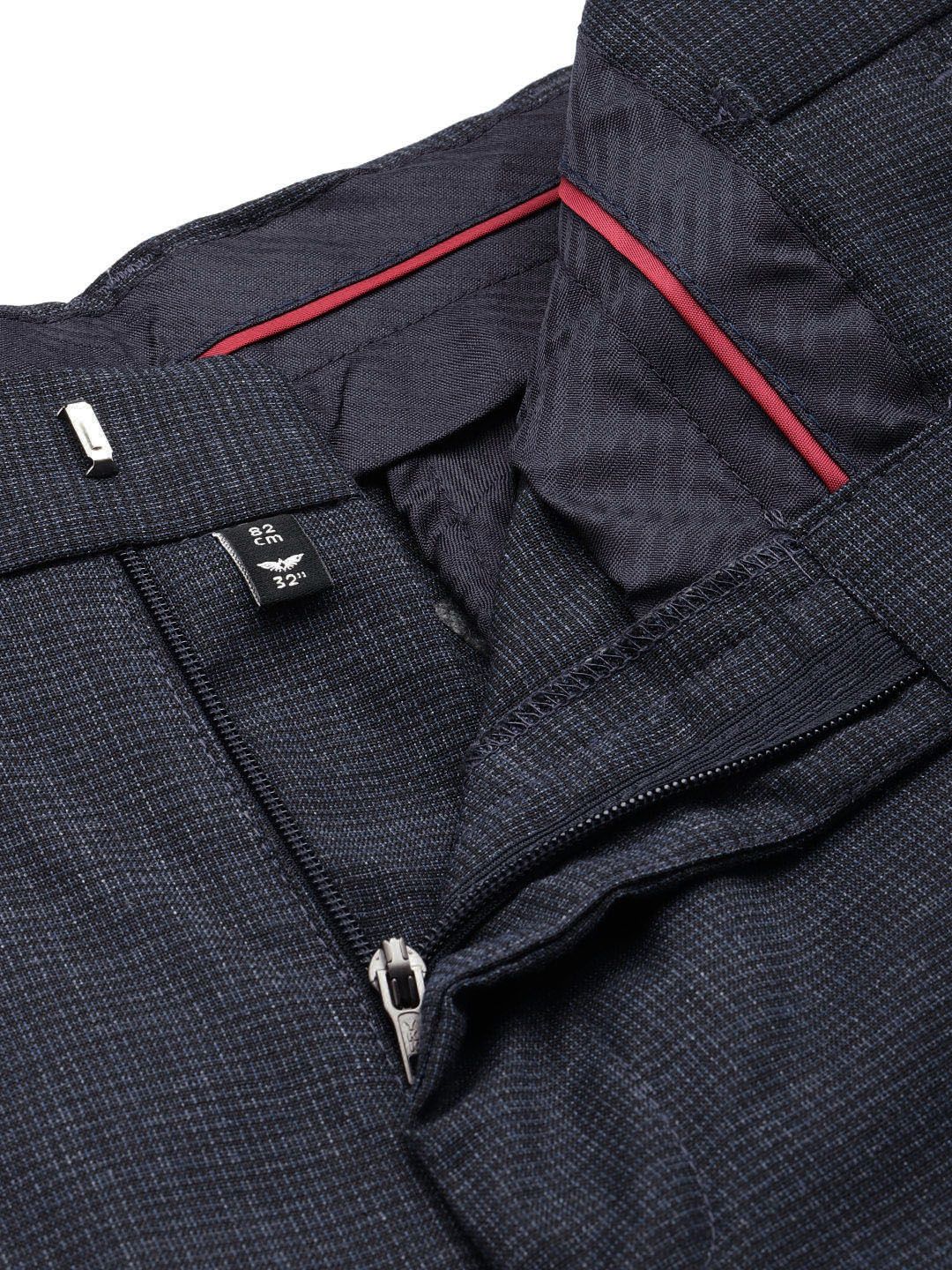 Park Avenue Men Checked Formal Trousers