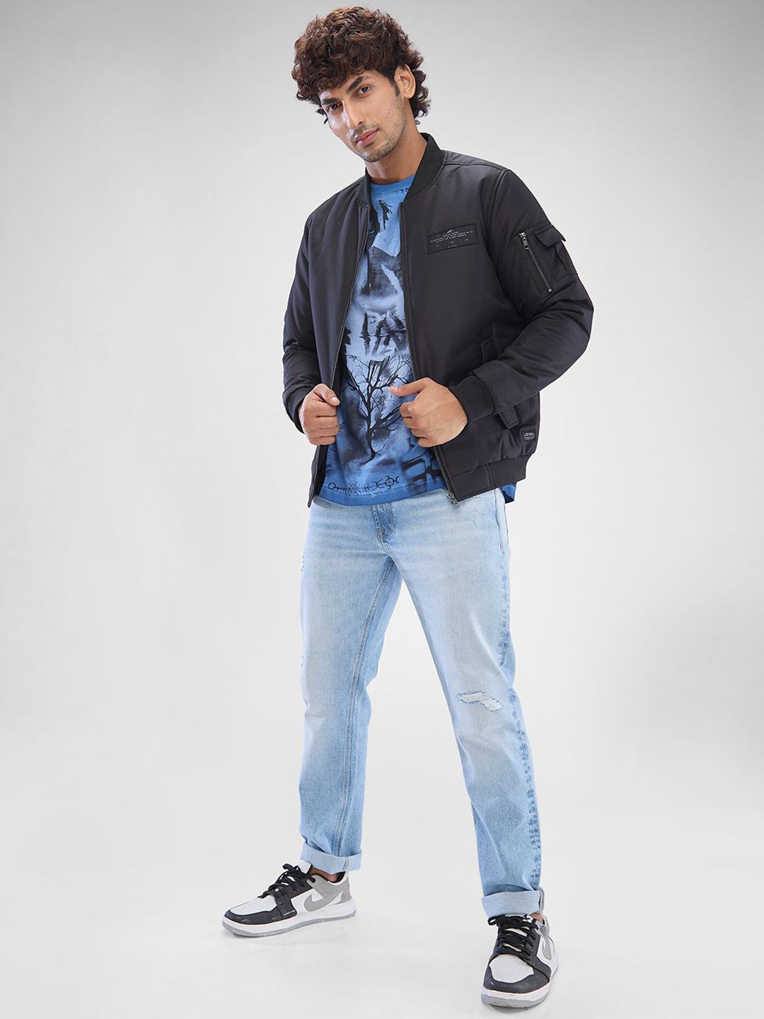 SPYKAR Men Solid Full Sleeve Regular Bomber Jacket