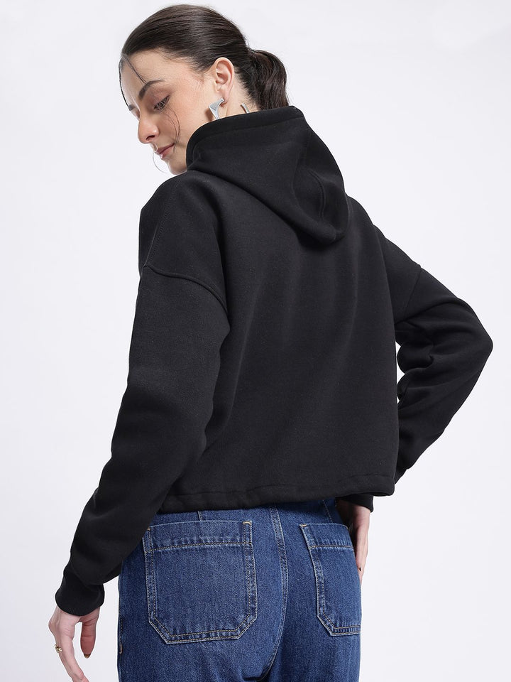 DressBerry Retro Glow Printed Hooded Sweatshirt