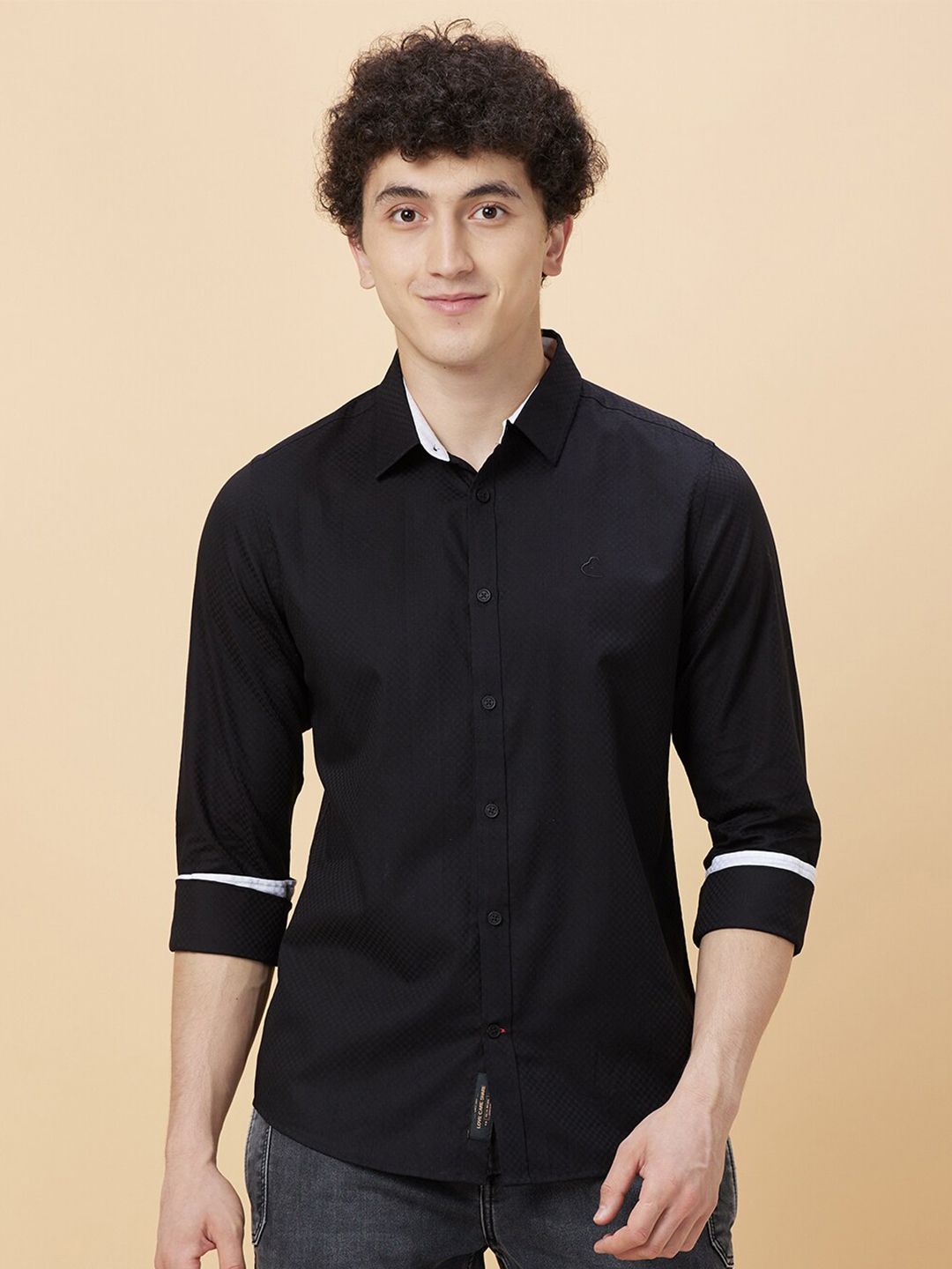 Being Human Slim Fit Spread Collar Long Sleeves Casual Shirt
