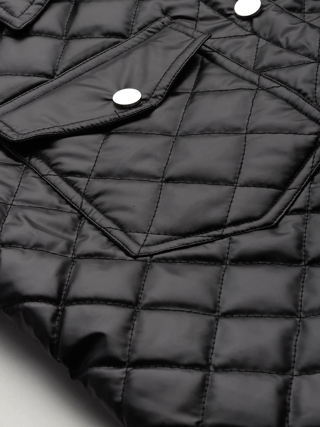DressBerry Faux Leather Quilted Jacket