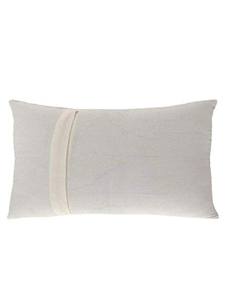 STITCHNEST Yellow & White Set of 2 Floral Rectangle Cushion Covers