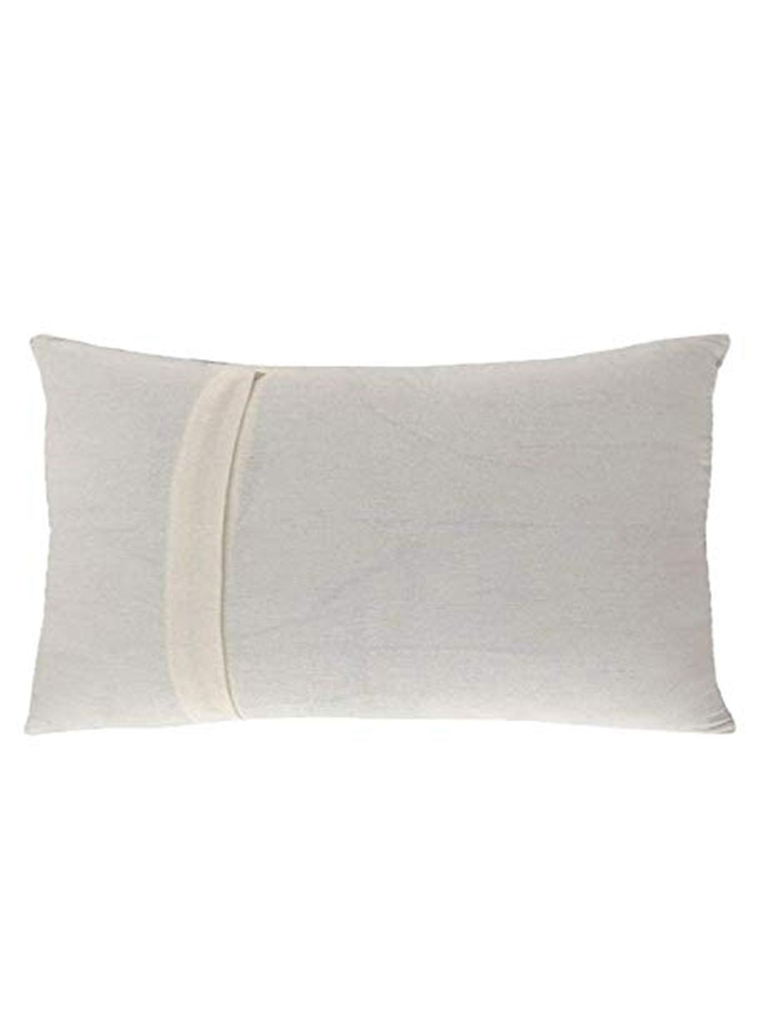 STITCHNEST Yellow & White Set of 2 Floral Rectangle Cushion Covers