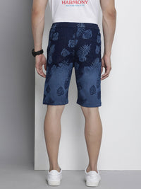 The Indian Garage Co Men Floral Printed Denim Shorts