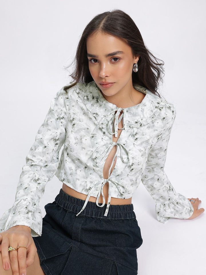 DressBerry Tie-Ups Crop Top