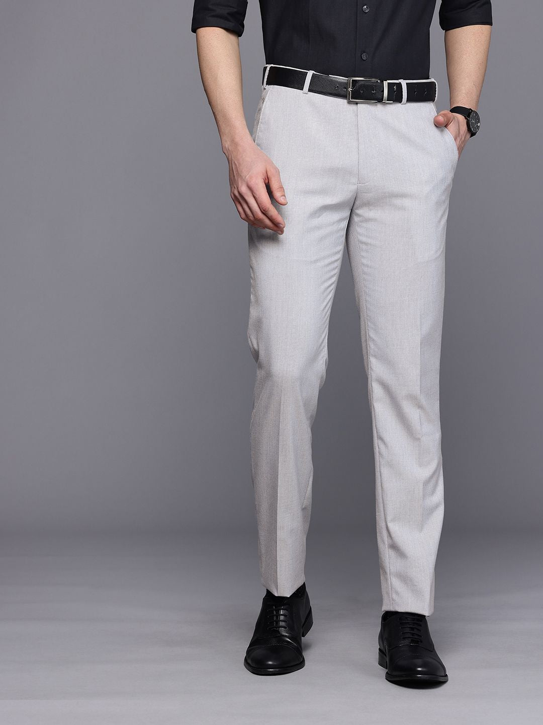 Raymond Men Slim Fit Formal Trousers