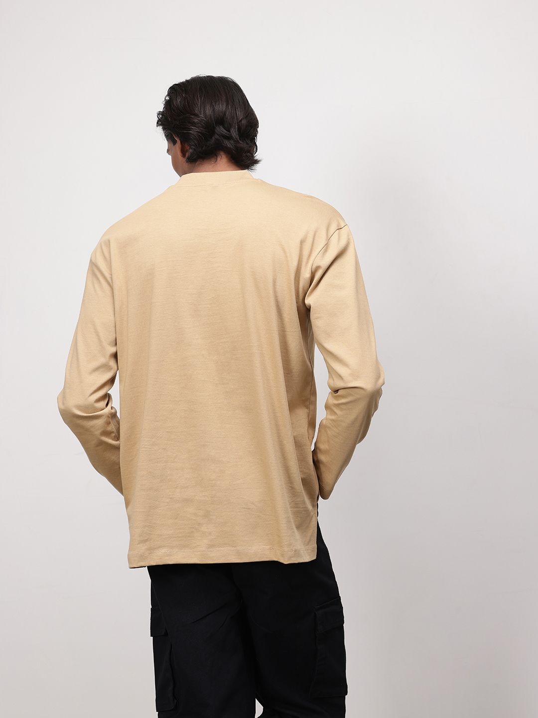 ether Zen Typography Printed Drop-Shoulder Sleeves Pure Cotton T-shirt