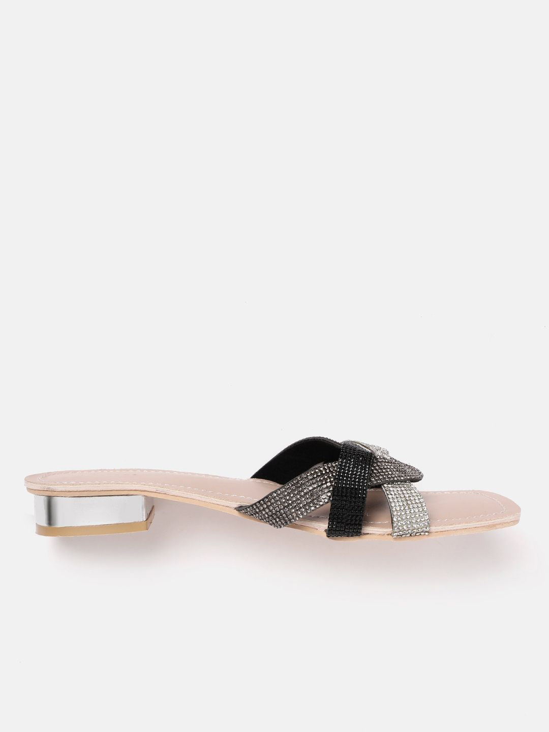 Lino Perros Women Embellished Party Open Toe Flats