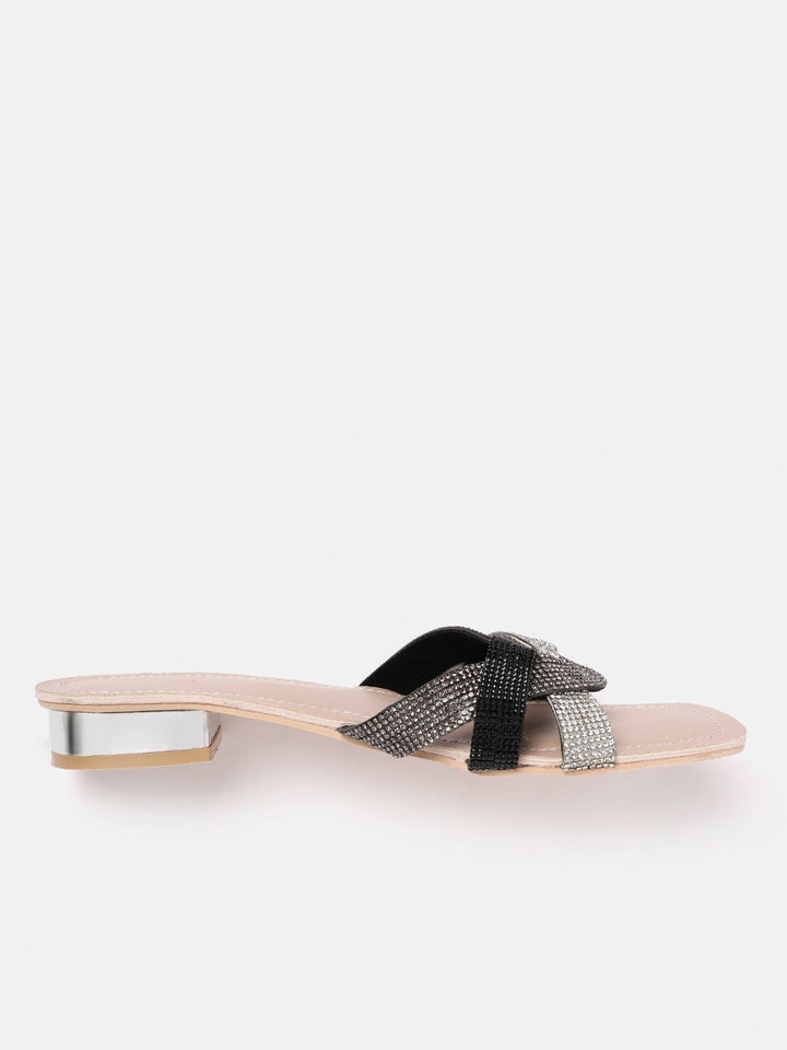 Lino Perros Women Embellished Party Open Toe Flats
