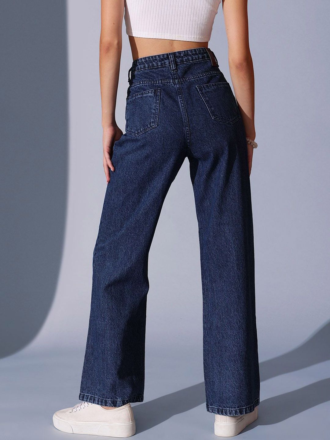 STREET 9 Women Comfort Wide Leg High-Rise Jeans