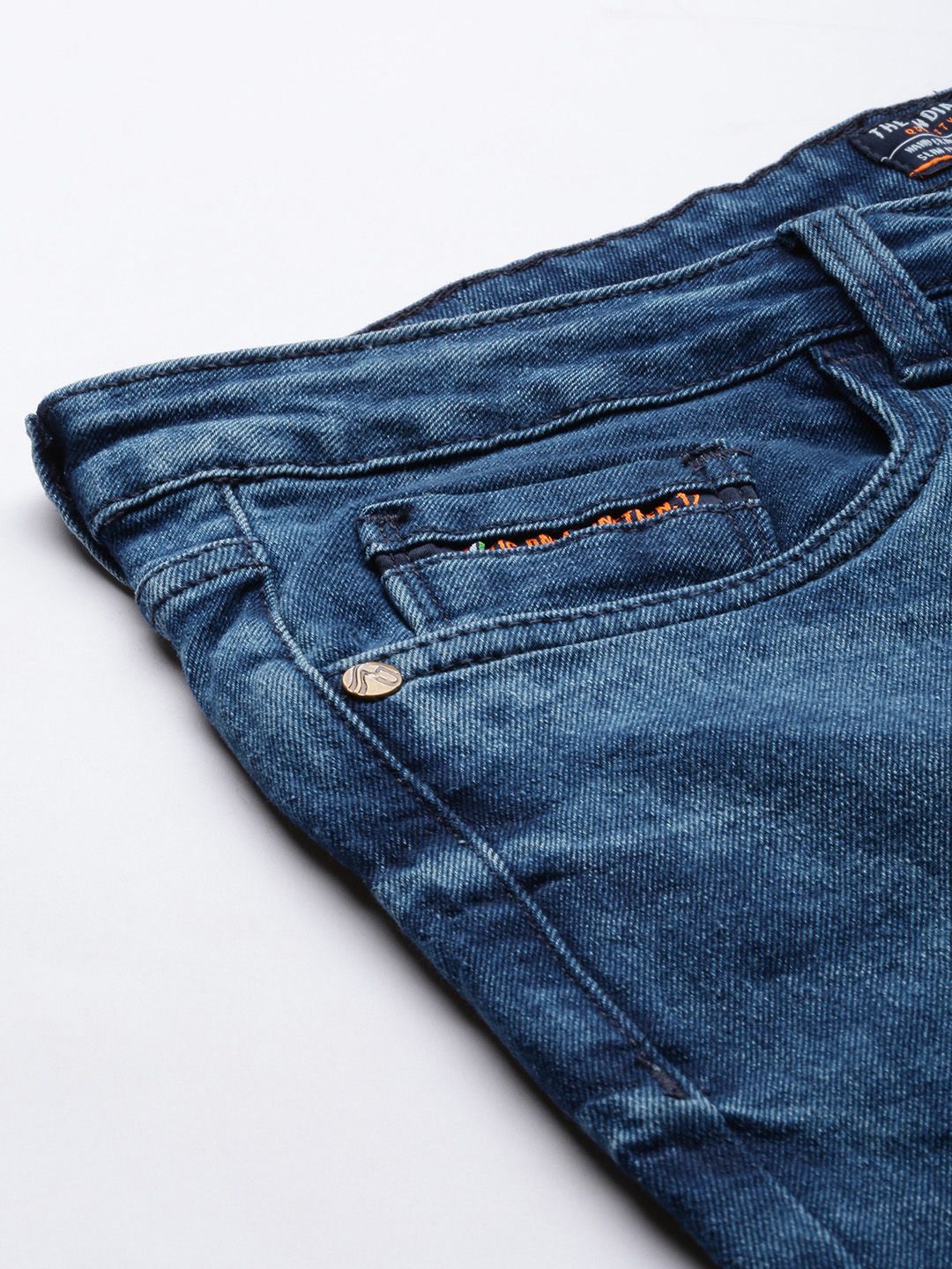 The Indian Garage Co Men Carrot Fit Light Fade Stretchable Jeans