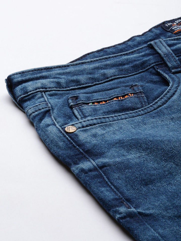 The Indian Garage Co Men Carrot Fit Light Fade Stretchable Jeans