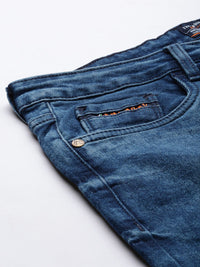 The Indian Garage Co Men Carrot Fit Light Fade Stretchable Jeans