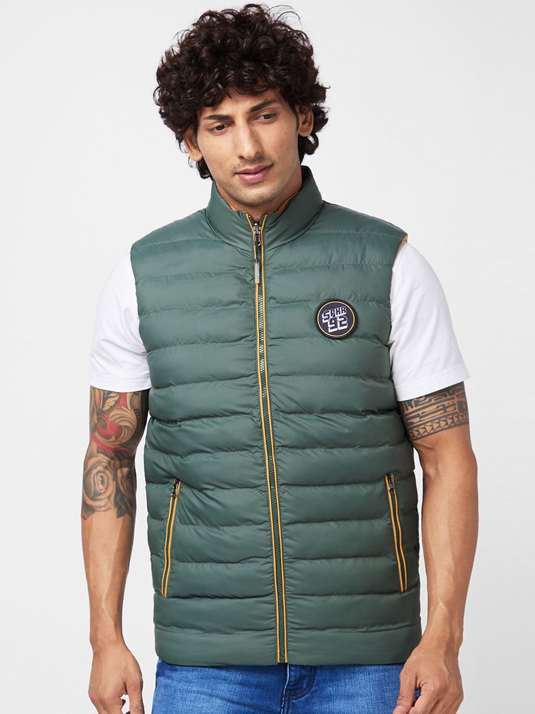 SPYKAR Mock Collar Puffer Jacket