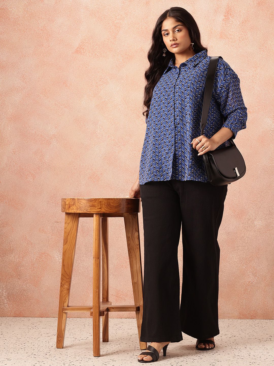 all about you Plus Size Printed Casual Shirt