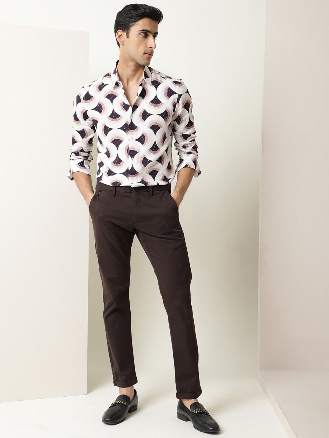 RARE RABBIT Men Febug Slim Fit Printed Shirt