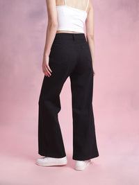 DressBerry Women Mid-Rise Wide Leg Fit Jeans