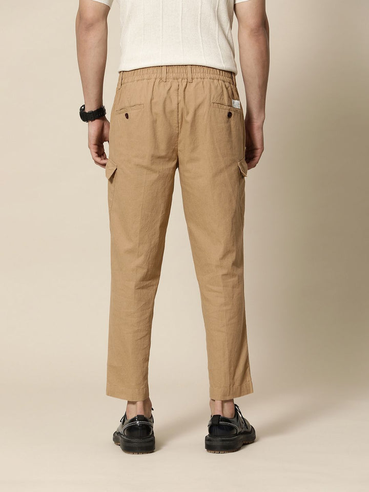 Mr Bowerbird Men Slim Fit High-Rise Cargos