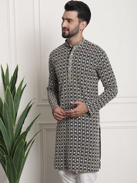 SOJANYA Ethnic Motifs Embroidered Thread Work Cotton Straight Kurta