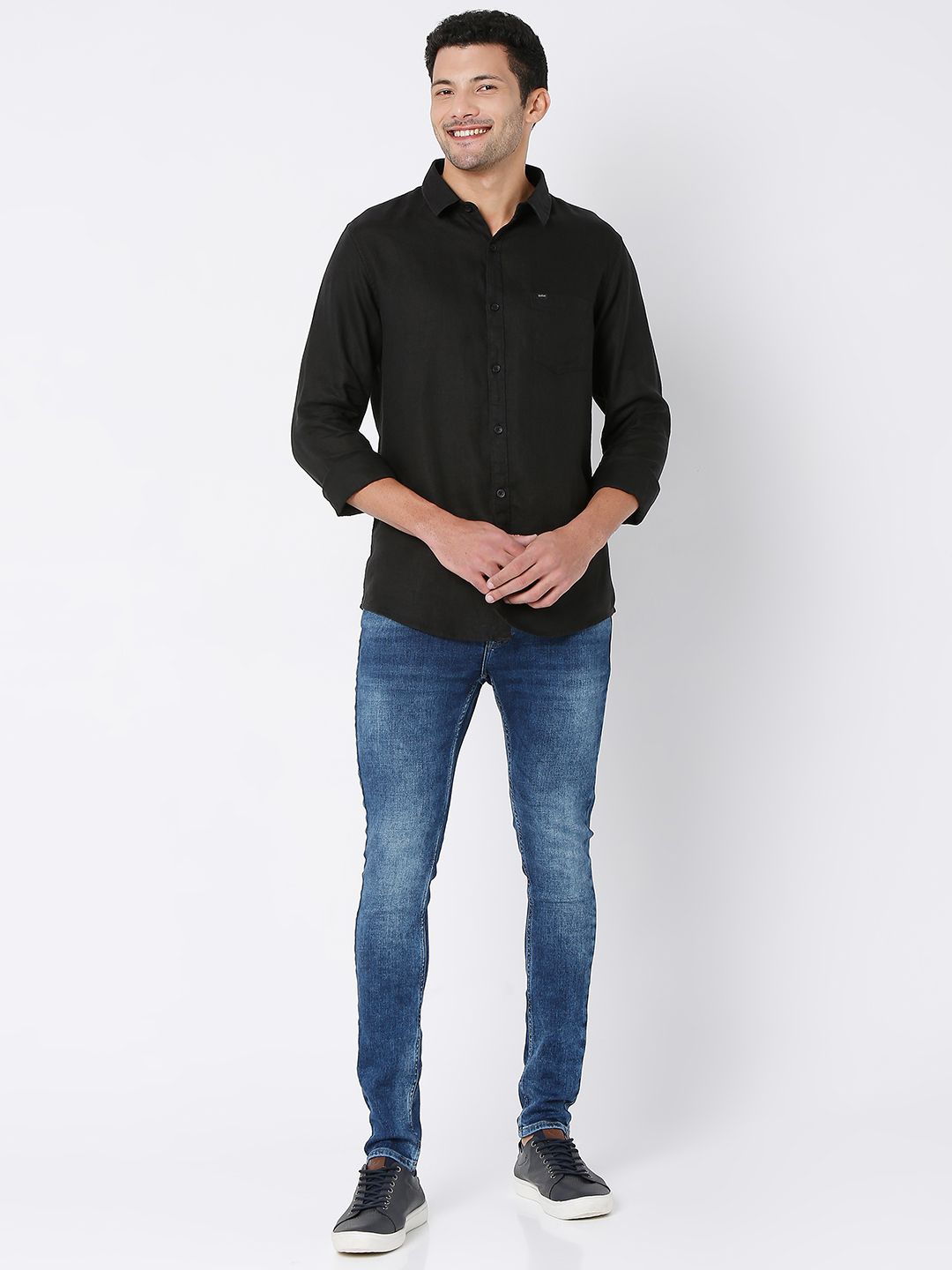 SPYKAR Linen Slim Fit Casual Shirt